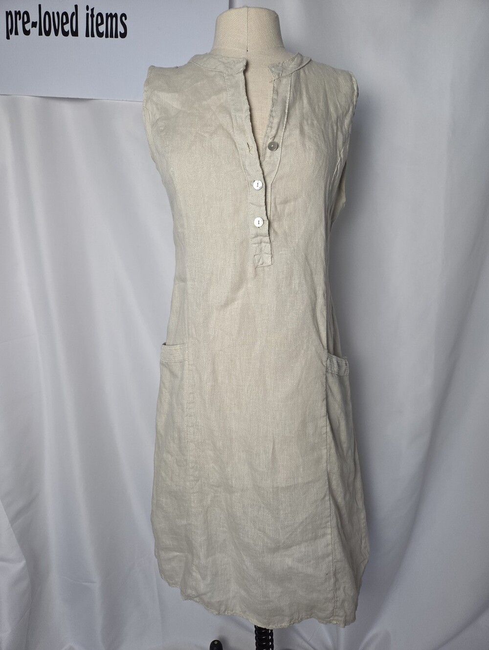 Italian Linen Sleeveless Dress